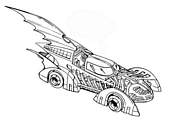 coloriage batmobile voiture de batman